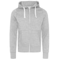 Grau meliert - Front - Awdis - "Zoodie" Hoodie mit durchgehendem Reißverschluss für Damen