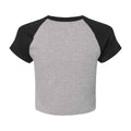 Athletic Grau-Schwarz - Back - Bella + Canvas - kurzes T-Shirt Négligée  für Damen Raglanärmel