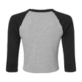 Athletic Grau-Schwarz - Back - Bella + Canvas - T-Shirt Raglanärmel für Damen