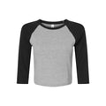 Athletic Grau-Schwarz - Front - Bella + Canvas - T-Shirt Raglanärmel für Damen