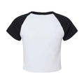 Weiß-Schwarz - Back - Bella + Canvas - kurzes T-Shirt für Damen Raglanärmel