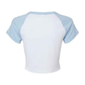 Weiß-Babyblau - Back - Bella + Canvas - kurzes T-Shirt für Damen Raglanärmel