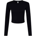 Schwarz - Front - Bella + Canvas - T-Shirt für Damen Langärmlig