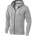 Grau meliert - Front - Elevate Herren Kapuzenjacke Arora