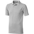 Grau meliert - Front - Elevate Herren Poloshirt Calgary, kurzärmlig (2 Stück-Packung)