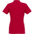 Rot - Back - Elevate - "Helios" Poloshirt für Damen kurzärmlig