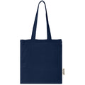 Marineblau - Front - Tragetasche "Madras", Recycelte Baumwolle, 7L