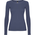 Blaues Denim - Front - Roly - "Extreme" T-Shirt für Damen  Langärmlig