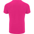 Fluoreszierendes Pink - Back - Roly - "Bahrain" T-Shirt für Kinder - Sport