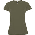 Militärgrün - Front - Roly - "Montecarlo" T-Shirt für Damen - Sport kurzärmlig