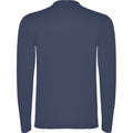 Blaues Denim - Back - Roly - "Extreme" T-Shirt für Herren Langärmlig
