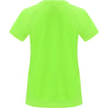 Fluoreszierendes Grün - Back - Roly - "Bahrain" T-Shirt für Damen - Sport kurzärmlig