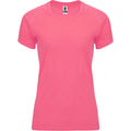 Fluoreszierend Frauen Rosa - Front - Roly - "Bahrain" T-Shirt für Damen - Sport kurzärmlig