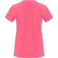 Fluoreszierend Frauen Rosa - Back - Roly - "Bahrain" T-Shirt für Damen - Sport kurzärmlig