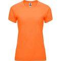 Fluoreszierendes Orange - Front - Roly - "Bahrain" T-Shirt für Damen - Sport kurzärmlig