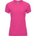 Fluoreszierendes Pink - Front - Roly - "Bahrain" T-Shirt für Damen - Sport kurzärmlig