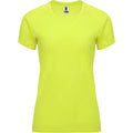 Fluoreszierendes Gelb - Front - Roly - "Bahrain" T-Shirt für Damen - Sport kurzärmlig