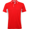 Rot-Weiß - Front - Roly - "Montmelo" Poloshirt für Herren-Damen Unisex - Sport kurzärmlig