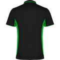 Schwarz-Limone - Back - Roly - "Montmelo" Poloshirt für Herren-Damen Unisex - Sport kurzärmlig