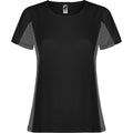 Schwarz-Dunkelgrau - Front - Roly - "Shanghai" T-Shirt für Damen - Sport kurzärmlig