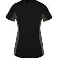 Schwarz-Dunkelgrau - Back - Roly - "Shanghai" T-Shirt für Damen - Sport kurzärmlig