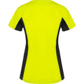 Fluro Gelb-Schwarz - Back - Roly - "Shanghai" T-Shirt für Damen - Sport kurzärmlig