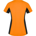 Fluroorange-Schwarz - Back - Roly - "Shanghai" T-Shirt für Damen - Sport kurzärmlig