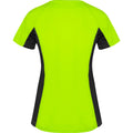 Flurogrün-Schwarz - Back - Roly - "Shanghai" T-Shirt für Damen - Sport kurzärmlig