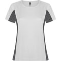 Weiß-Dunkelgrau - Front - Roly - "Shanghai" T-Shirt für Damen - Sport kurzärmlig