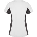 Weiß-Dunkelgrau - Back - Roly - "Shanghai" T-Shirt für Damen - Sport kurzärmlig