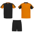 Schwarz-Orange - Front - Roly - "Juve" Sport-Set für Herren-Damen Unisex - Sport