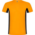 Fluroorange-Schwarz - Front - Roly - "Shanghai" T-Shirt für Kinder - Sport kurzärmlig