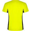 Fluro Gelb-Schwarz - Back - Roly - "Shanghai" T-Shirt für Kinder - Sport kurzärmlig