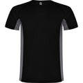 Schwarz-Dunkelgrau - Front - Roly - "Shanghai" T-Shirt für Kinder - Sport kurzärmlig