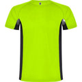 Flurogrün-Schwarz - Front - Roly - "Shanghai" T-Shirt für Kinder - Sport kurzärmlig