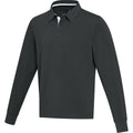 Schwarz - Side - Elevate - "Clyde" Polo Sweatshirt für Herren-Damen Unisex - Rugby