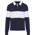 Marineblau-Weiß - Front - Elevate - "Clyde" Polo Sweatshirt für Herren-Damen Unisex - Rugby