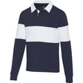 Marineblau-Weiß - Side - Elevate - "Clyde" Polo Sweatshirt für Herren-Damen Unisex - Rugby