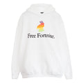 Weiß - Front - Free Fortnite - "Rainbow" Kapuzenpullover für Herren