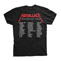 Schwarz - Back - Metallica - "MOP European Tour 86" T-Shirt für Herren-Damen Unisex