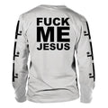 Weiß - Back - Marduk - "Fuck Me Jesus" T-Shirt für Herren-Damen Unisex  Langärmlig