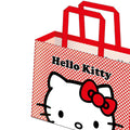 Rot-Weiß - Back - Hello Kitty - Tragetasche "Peeking"