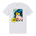 Weiß - Front - Wonder Woman - "Pow" T-Shirt für Herren-Damen Unisex