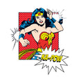 Grau meliert - Side - Wonder Woman - "Ka-Pow" T-Shirt für Herren-Damen Unisex