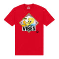 Rot - Front - Tweety - "80th Good Vibes" T-Shirt für Herren-Damen Unisex