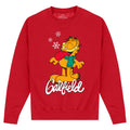Rot - Front - Garfield - Sweatshirt für Herren-Damen Unisex