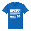 Königsblau - Front - NASA - "1981" T-Shirt für Herren-Damen Unisex