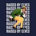 Marineblau - Side - Elf - "Raised By Elves" Sweatshirt für Herren-Damen Unisex