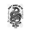 Grau meliert - Side - Yellowstone - "Don't Make Me" T-Shirt für Herren-Damen Unisex