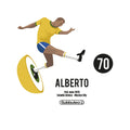 Marineblau - Back - Subbuteo - "Alberto" T-Shirt für Herren-Damen Unisex